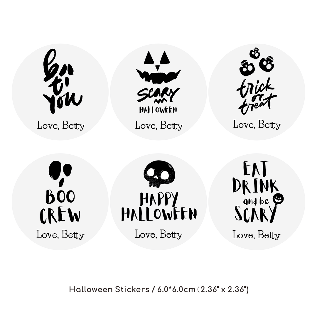 Personalized Halloween Gift Labels - Skeleton