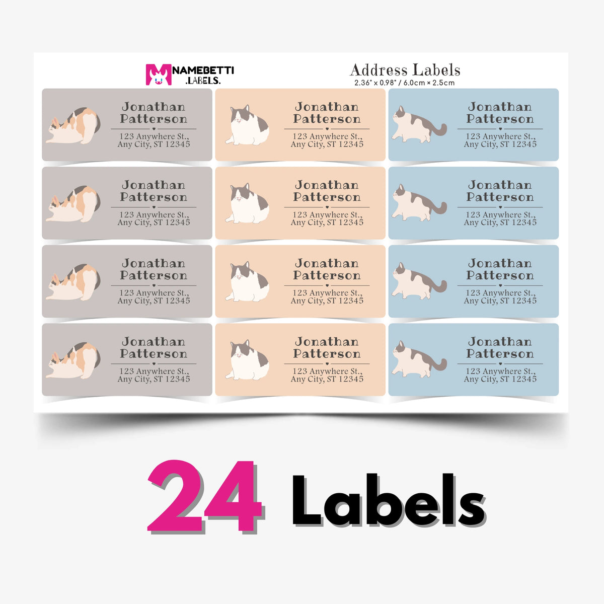 Personalized Address Labels - Kitty
