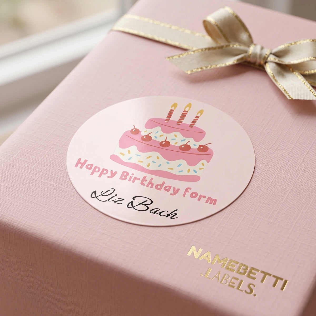 Personalized Birthday Gift Labels - Birthday Candle
