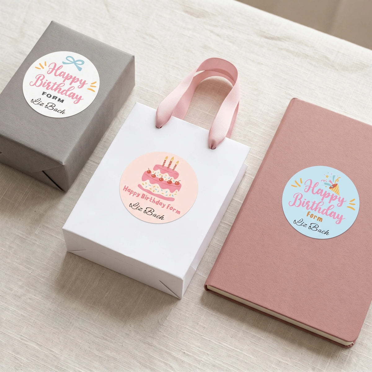 Personalized Birthday Gift Labels - Birthday Candle