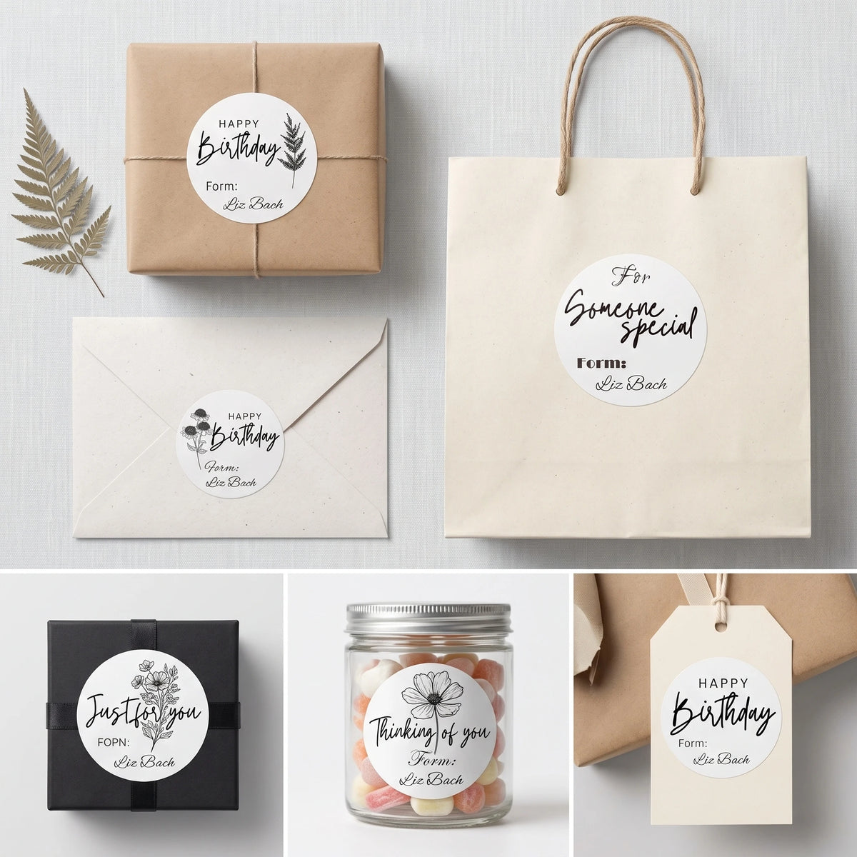 Personalized Birthday Gift Labels - Birthday Wishes