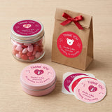 Birthday Party Favor Labels - Red Bear