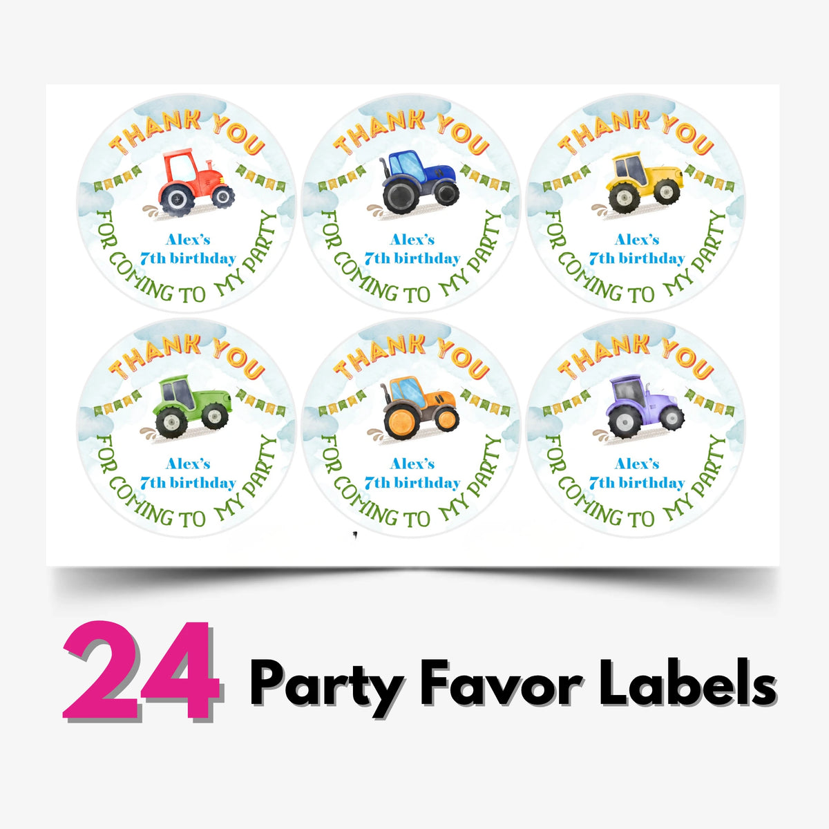 Birthday Party Favor Labels - Mountain Ride