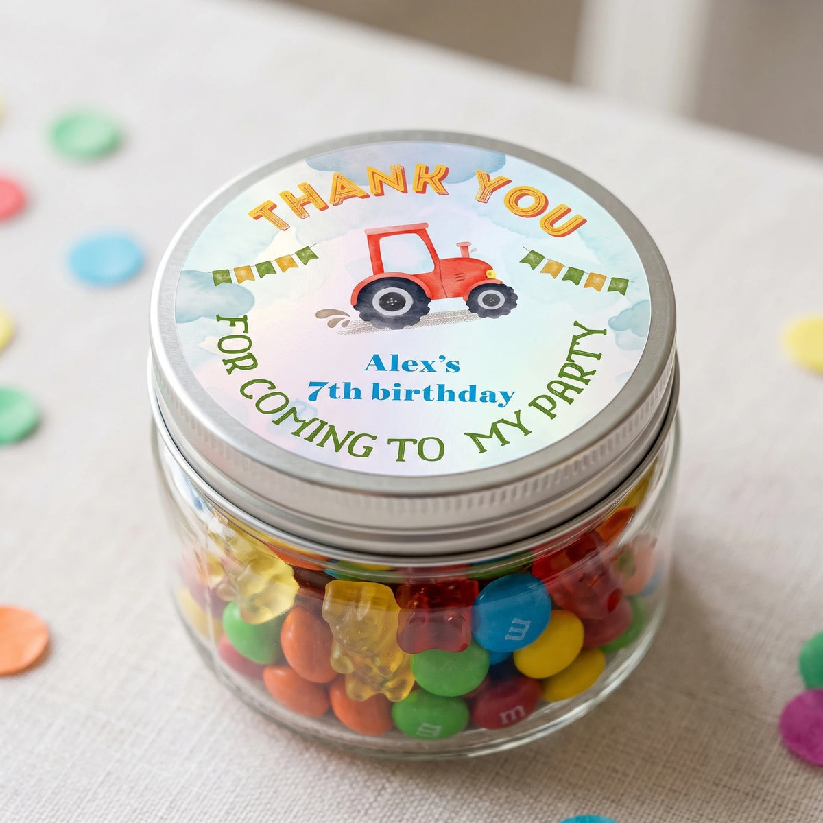 Birthday Party Favor Labels - Mountain Ride