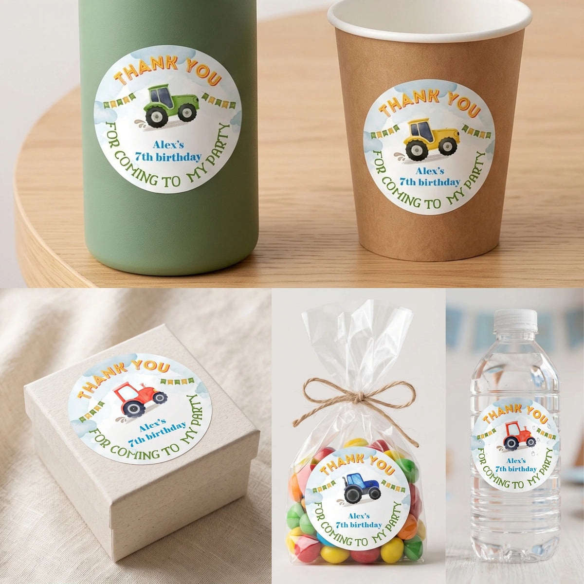 Birthday Party Favor Labels - Mountain Ride