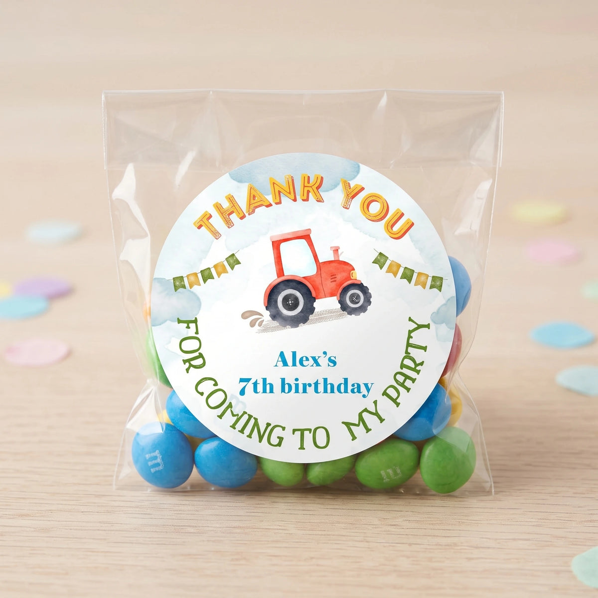 Birthday Party Favor Labels - Mountain Ride