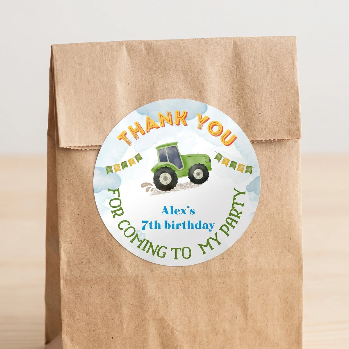 Birthday Party Favor Labels - Mountain Ride