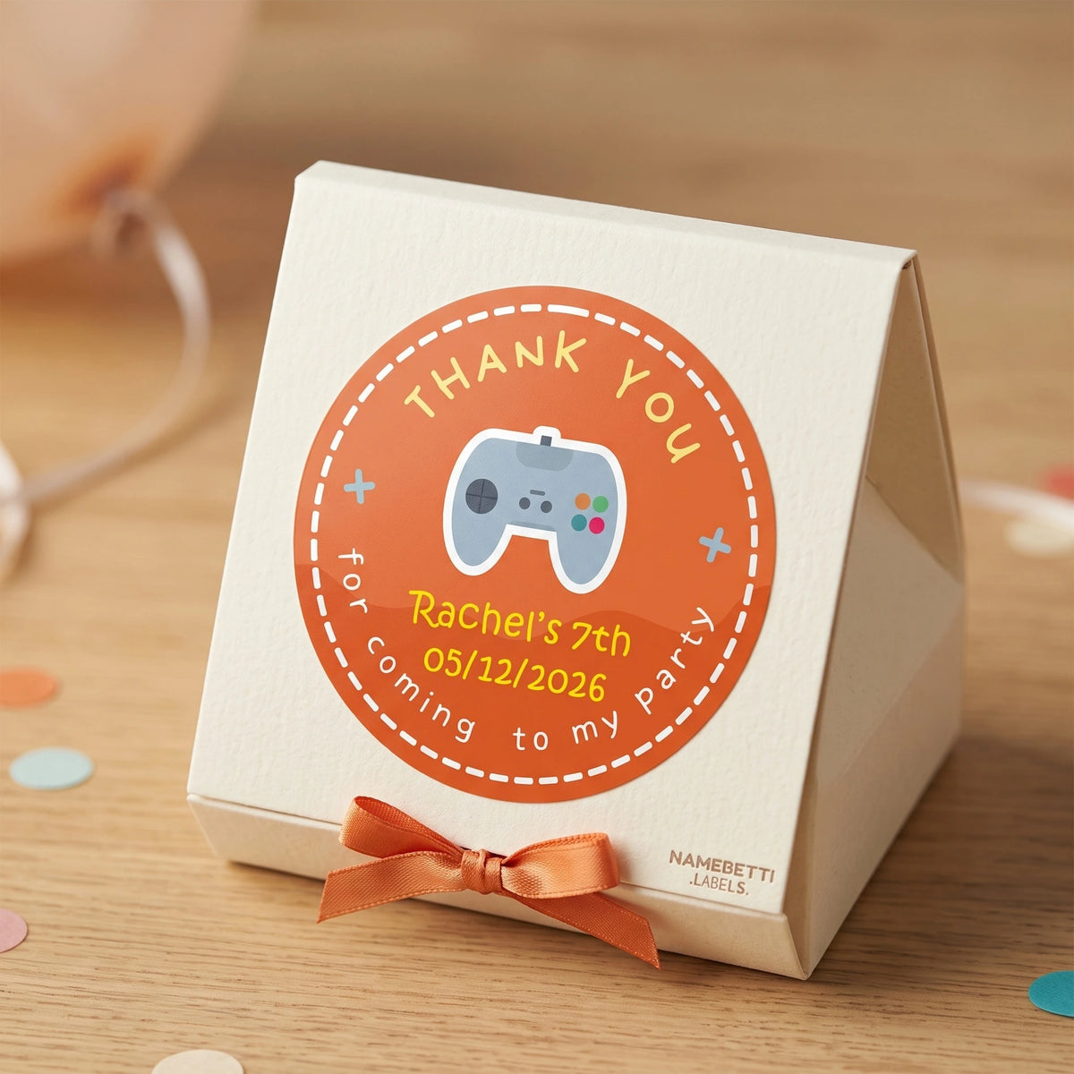 Birthday Party Favor Labels - Toy Box Fun