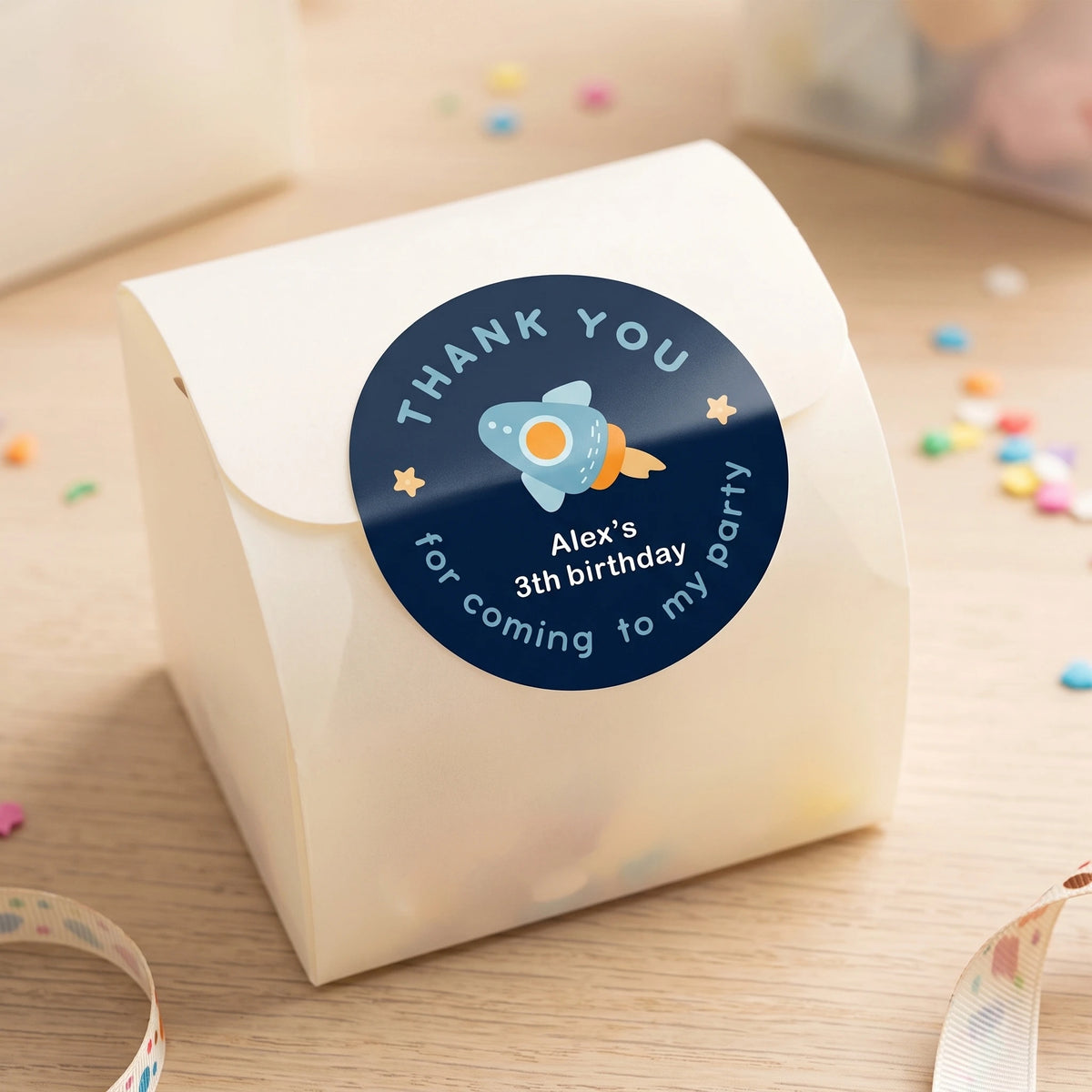 Birthday Party Favor Labels - Cosmic Adventure