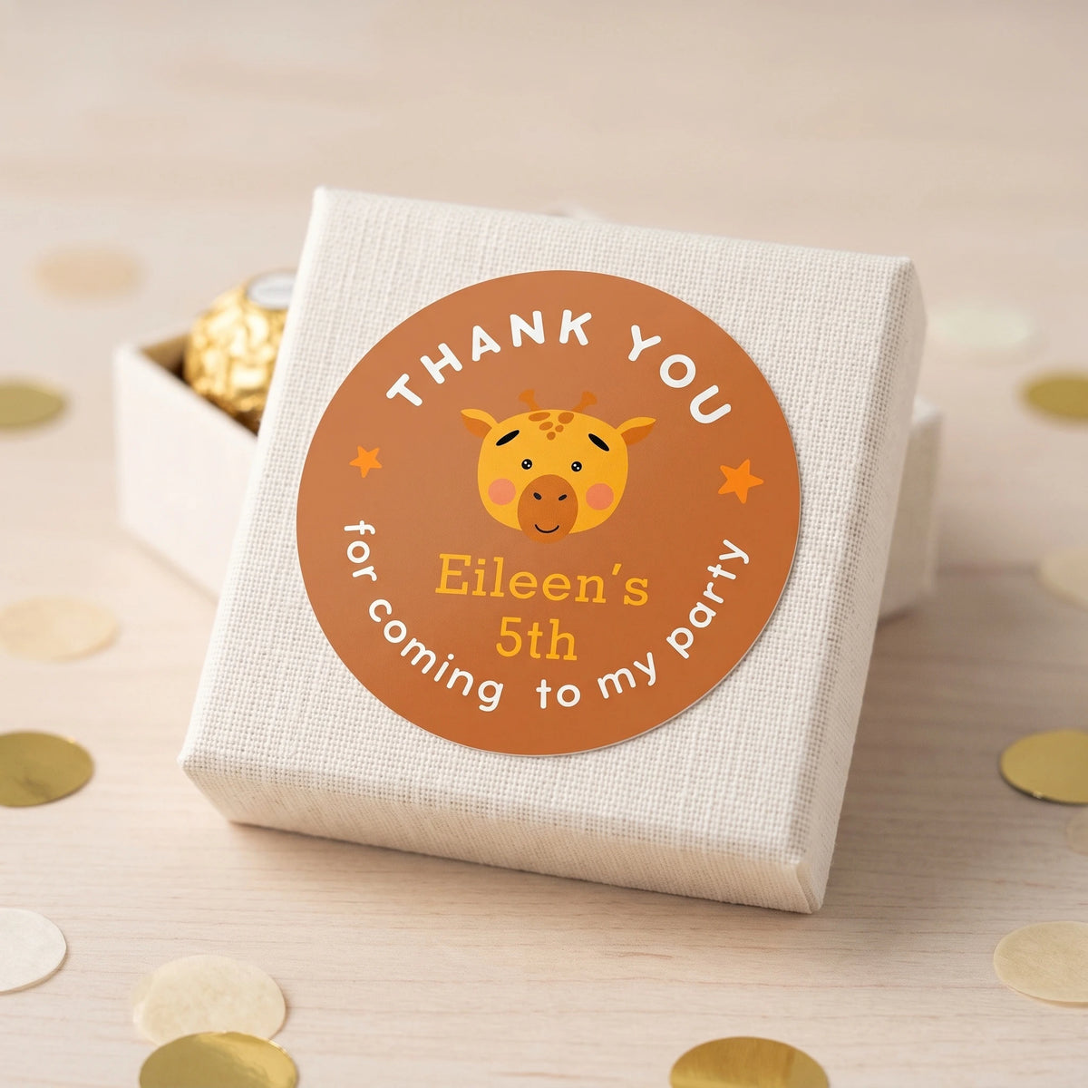 Birthday Party Favor Labels - Cute Animal Pals