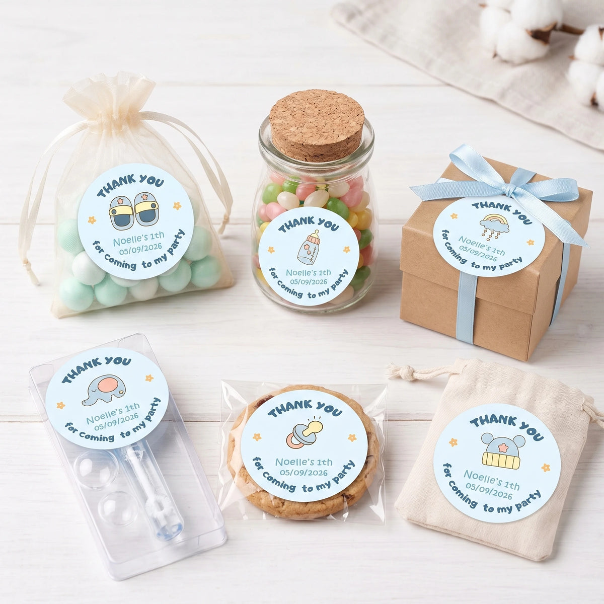 Birthday Party Favor Labels - Baby Essentials