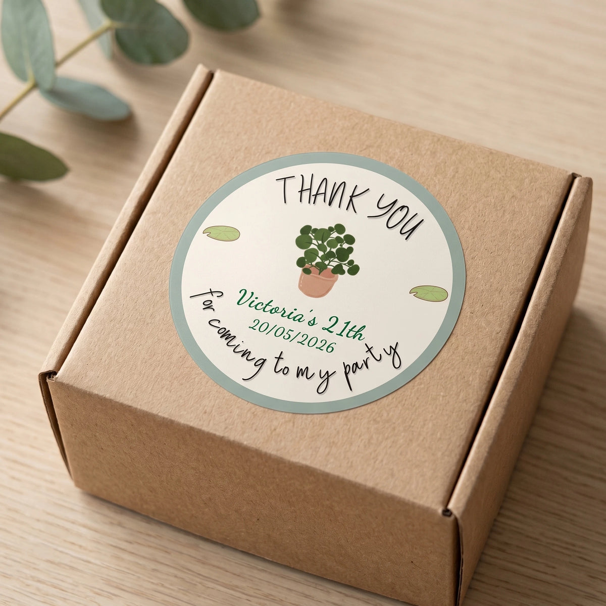 Birthday Party Favor Labels - Little Greenery