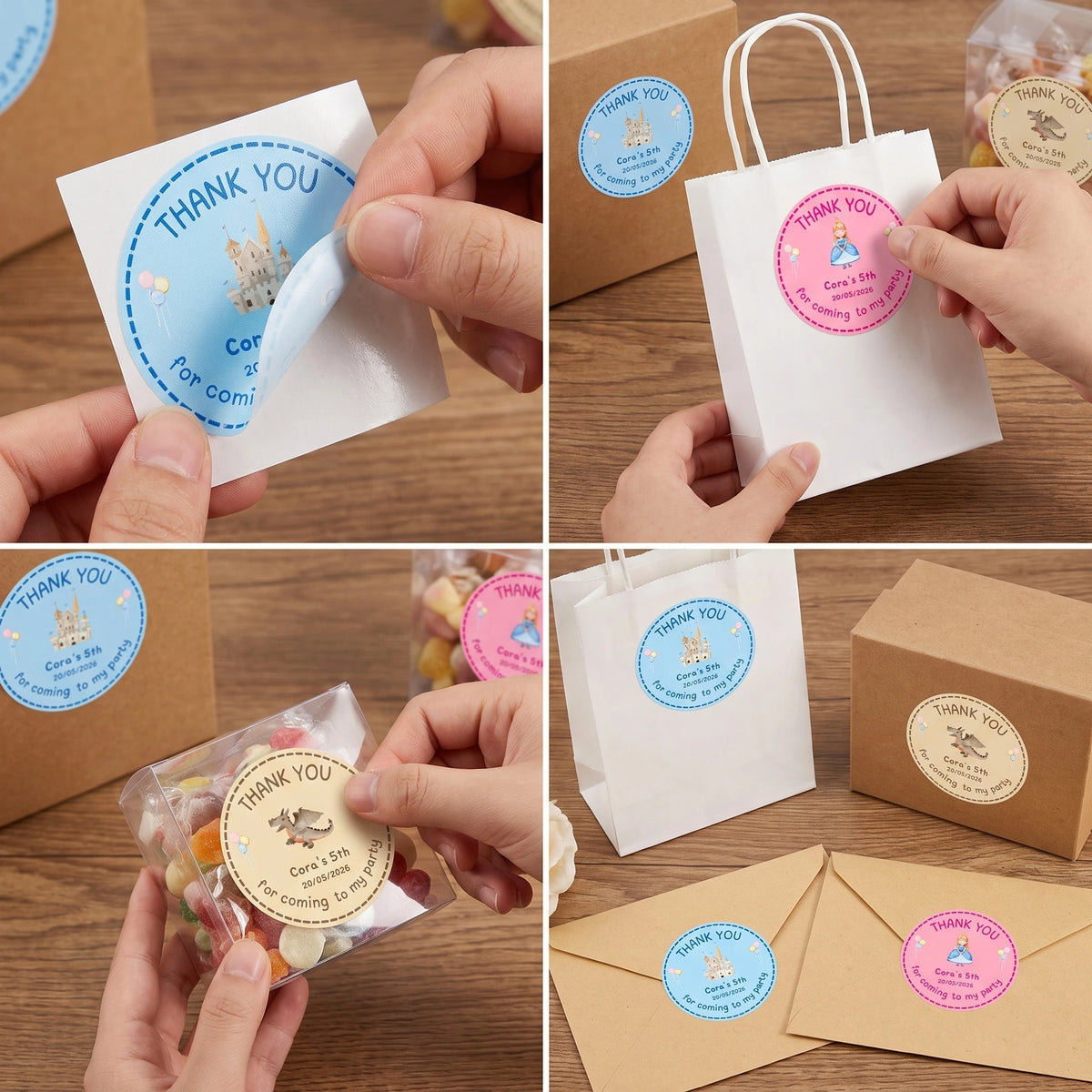 Birthday Party Favor Labels - Fairy Tale Princess