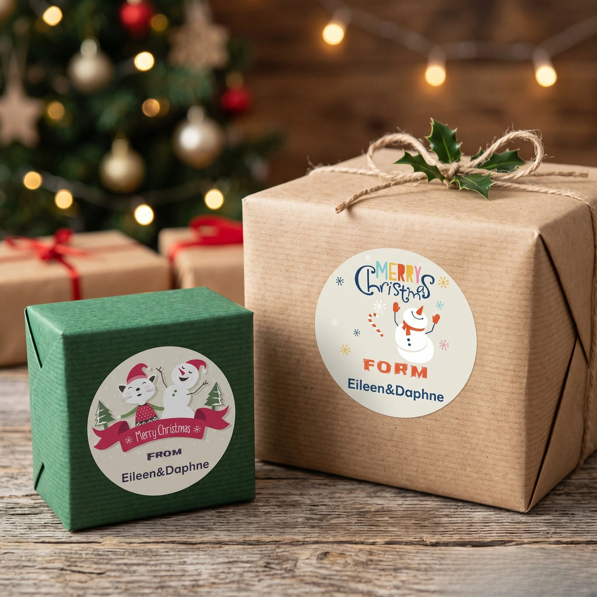 Personalized Christmas Gift Labels - Cheerful