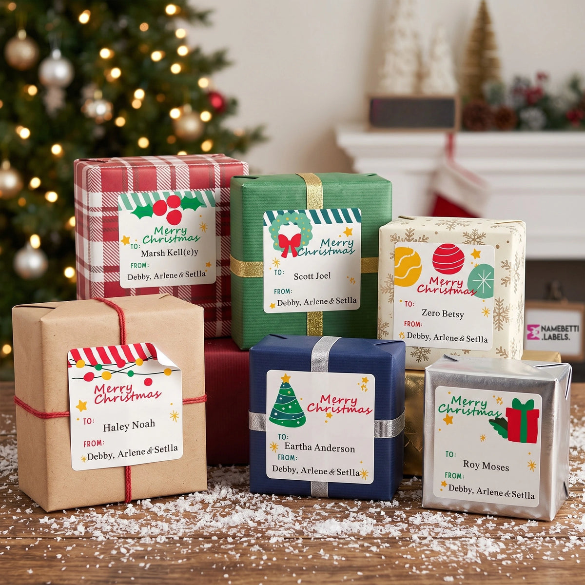 Personalized Christmas Gift Tags - Merry Christmas