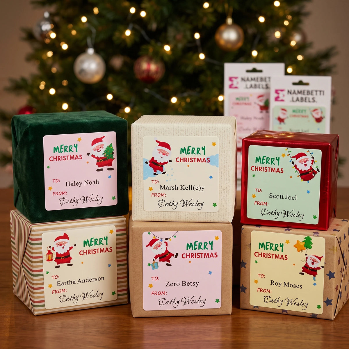 Personalized Christmas Gift Tags - Santa Claus