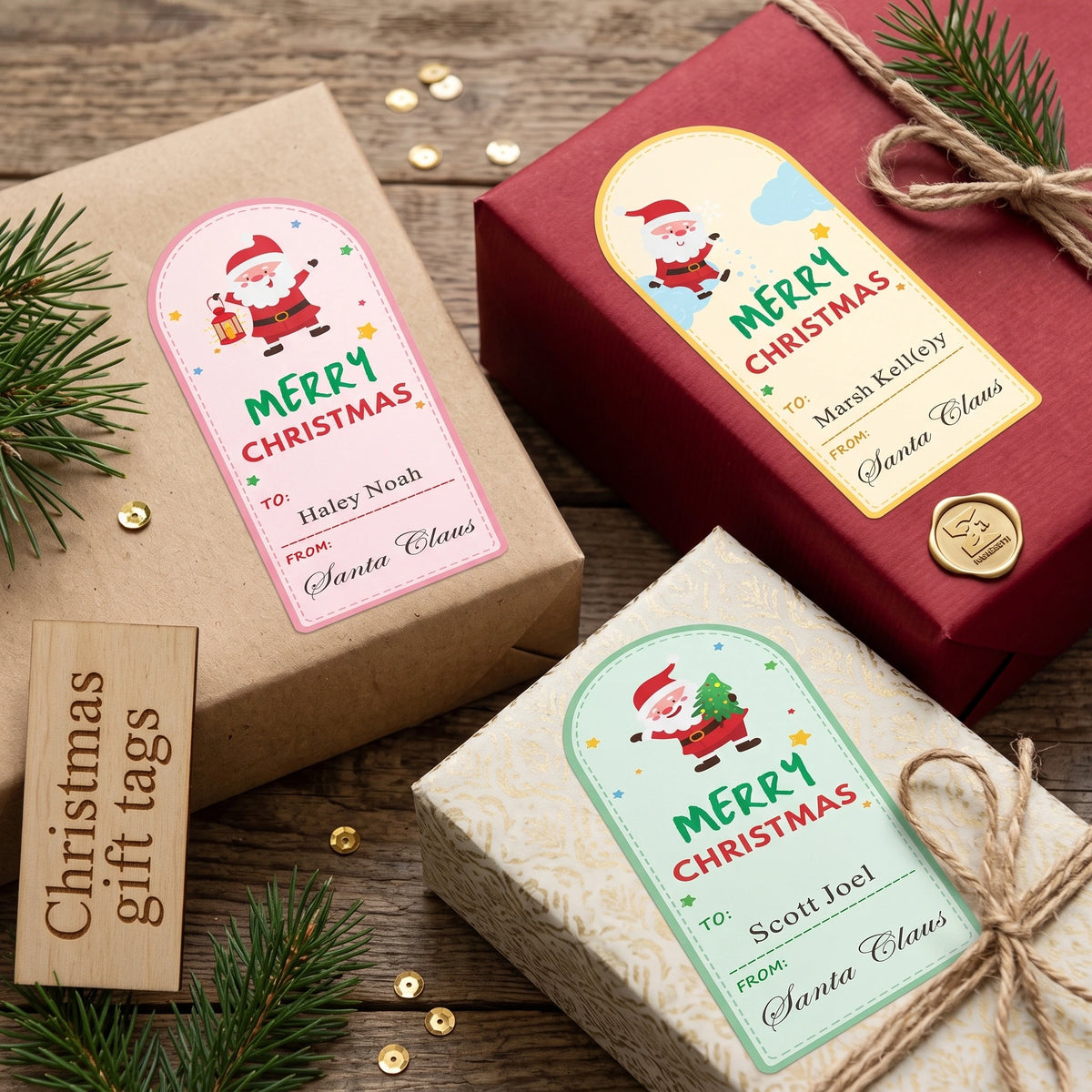 Personalized Christmas Gift Tags - Santa's Workshop