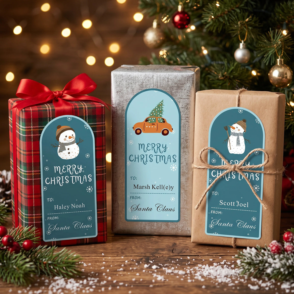 Personalized Christmas Gift Tags - Winter Wonderland