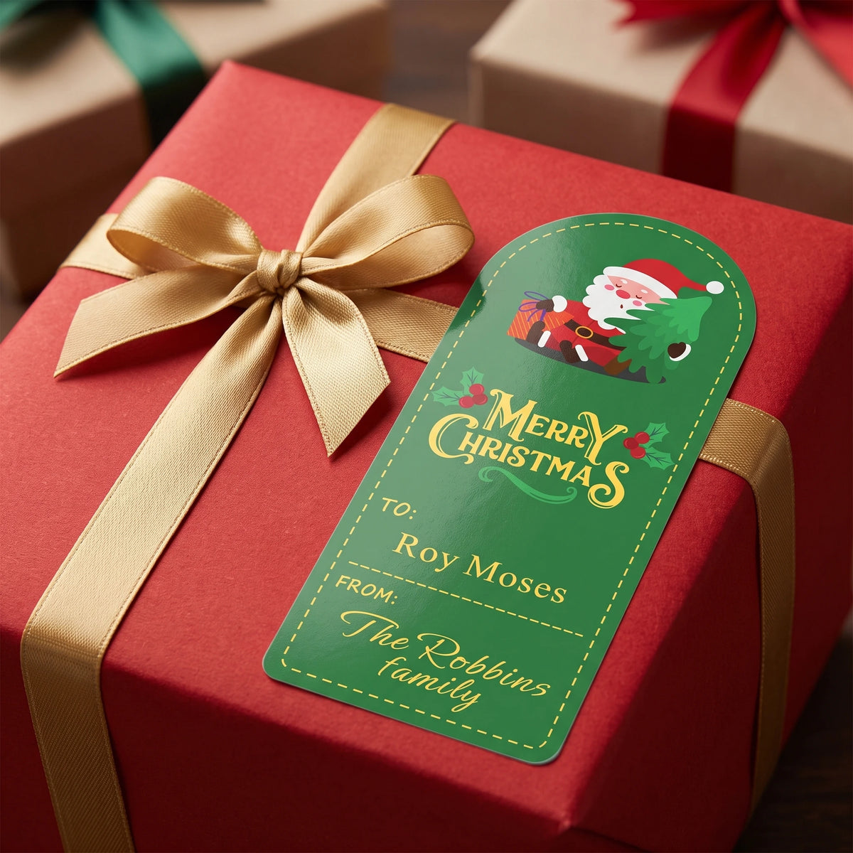 Personalized Christmas Gift Tags - Classic Holiday