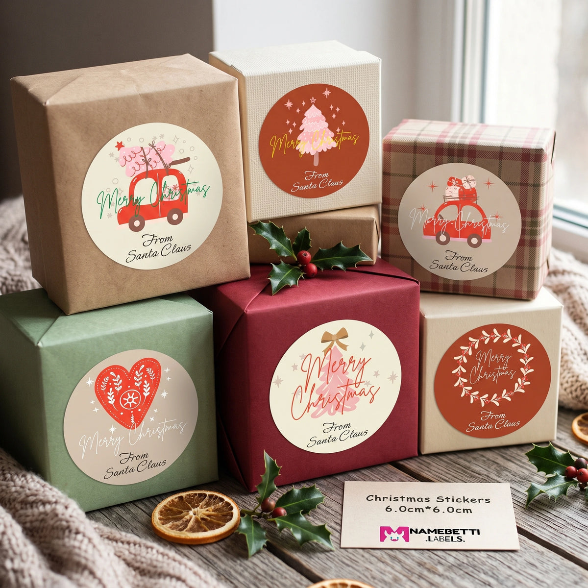 Personalized Christmas Gift Labels - Twinkling Lights