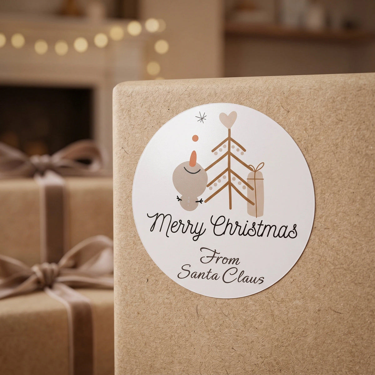Personalized Christmas Gift Labels - White Christmas