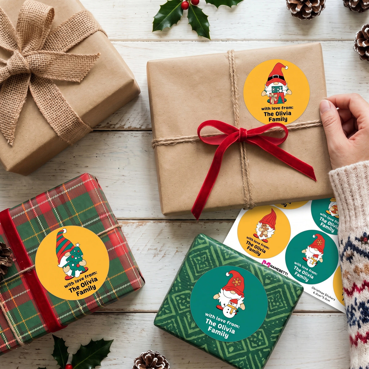 Personalized Christmas Gift Labels - Elves