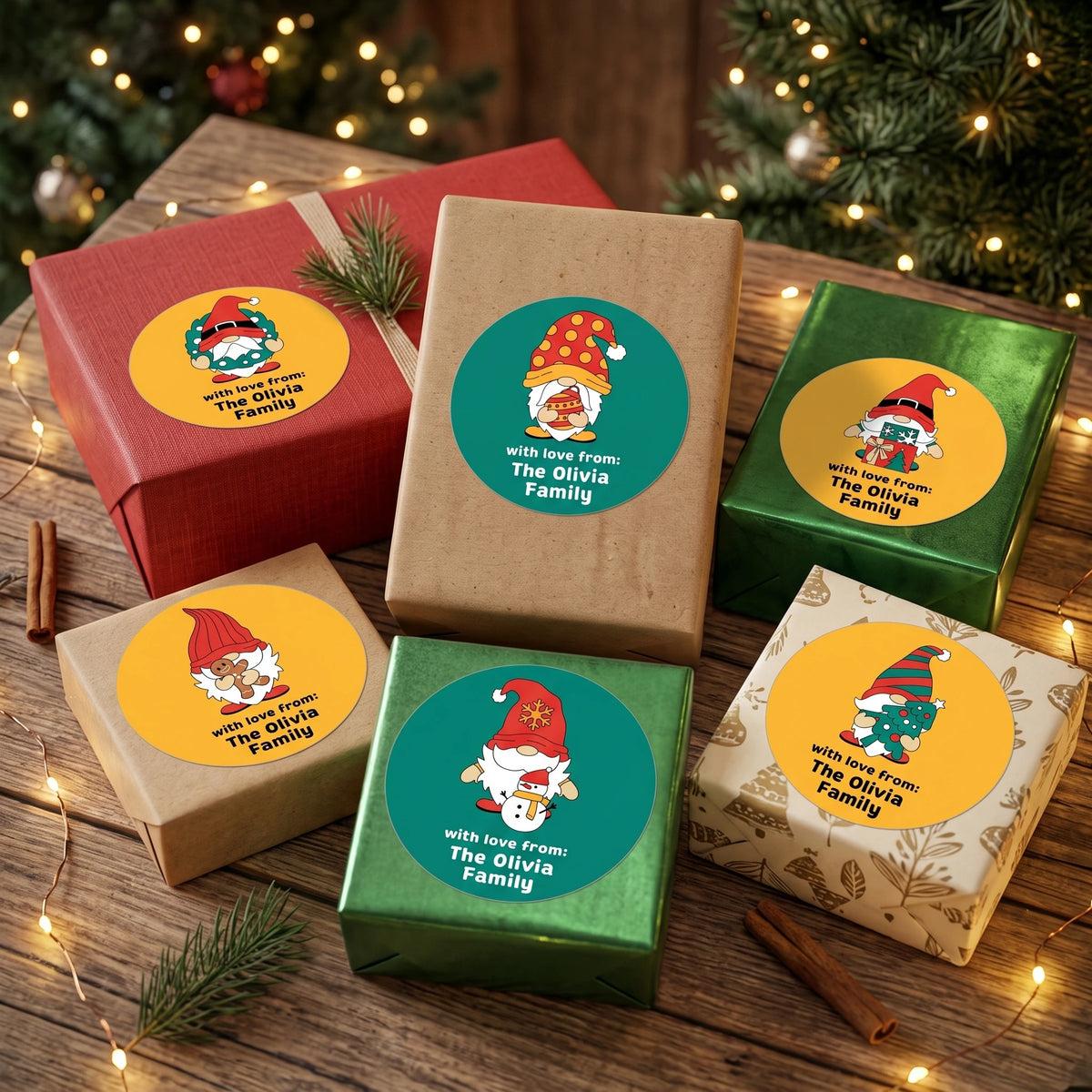 Personalized Christmas Gift Labels - Elves