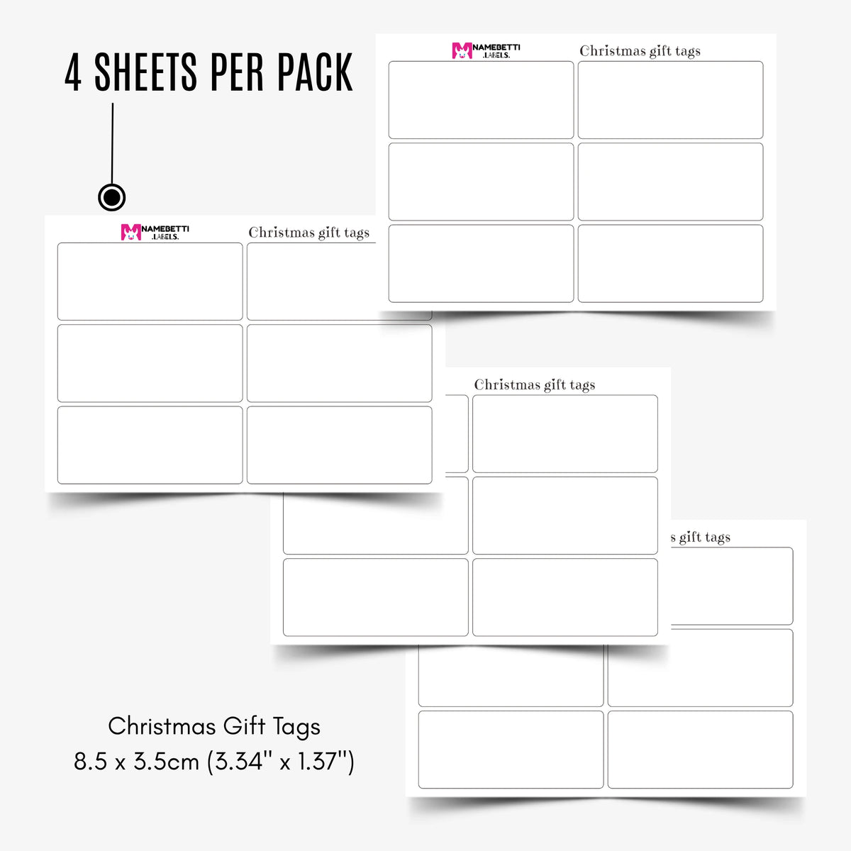 Personalized Christmas Gift Tags - Festive Wishes