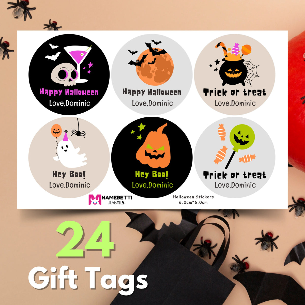 Personalized Halloween Gift Labels - Pumpkin Carving