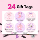 Personalized Halloween Gift Labels - Pink Halloween