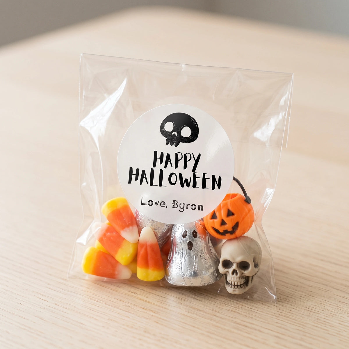 Personalized Halloween Gift Labels - Skeleton