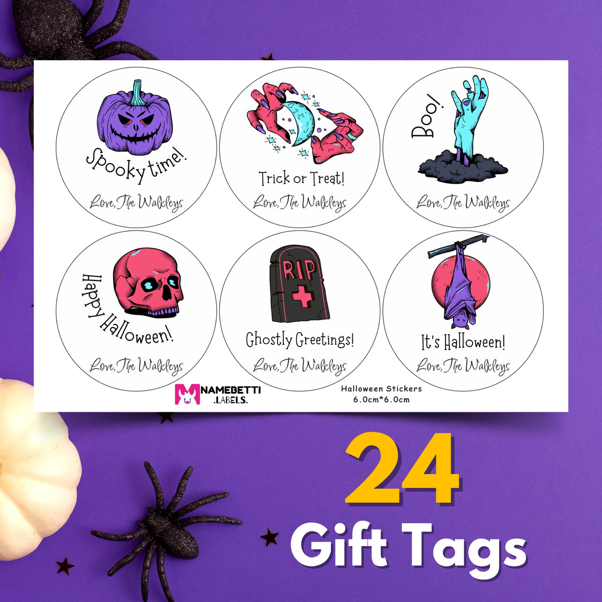 Personalized Halloween Gift Labels - Spooky Vibes