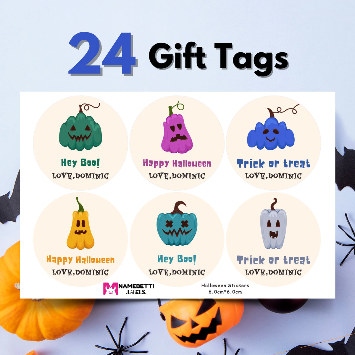 Personalized Halloween Gift Labels - Pumpkin